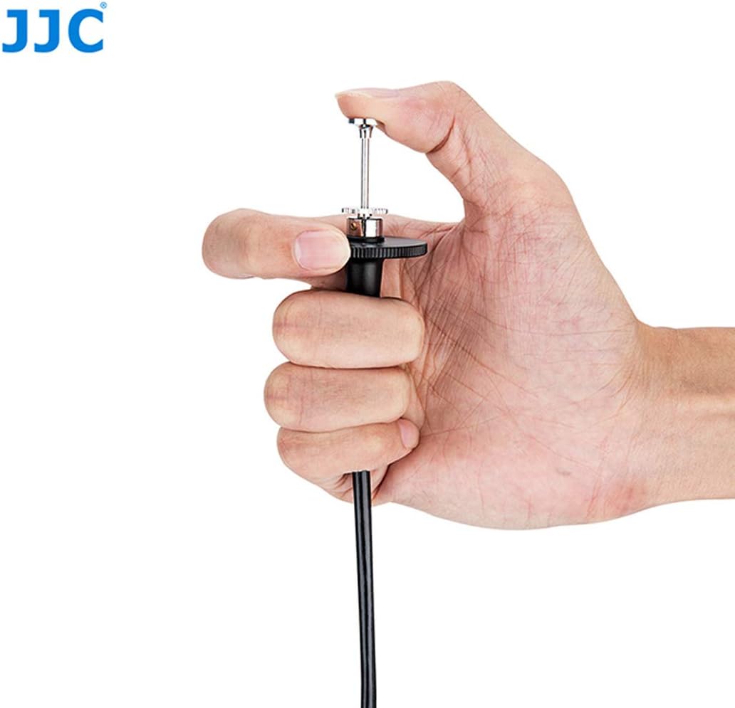 Fotasy TCR-70BK 70cm Bulb-Lock JJC Black Threaded Cable Release, Mechanical Shutter Release Cable, Mechanical Cable