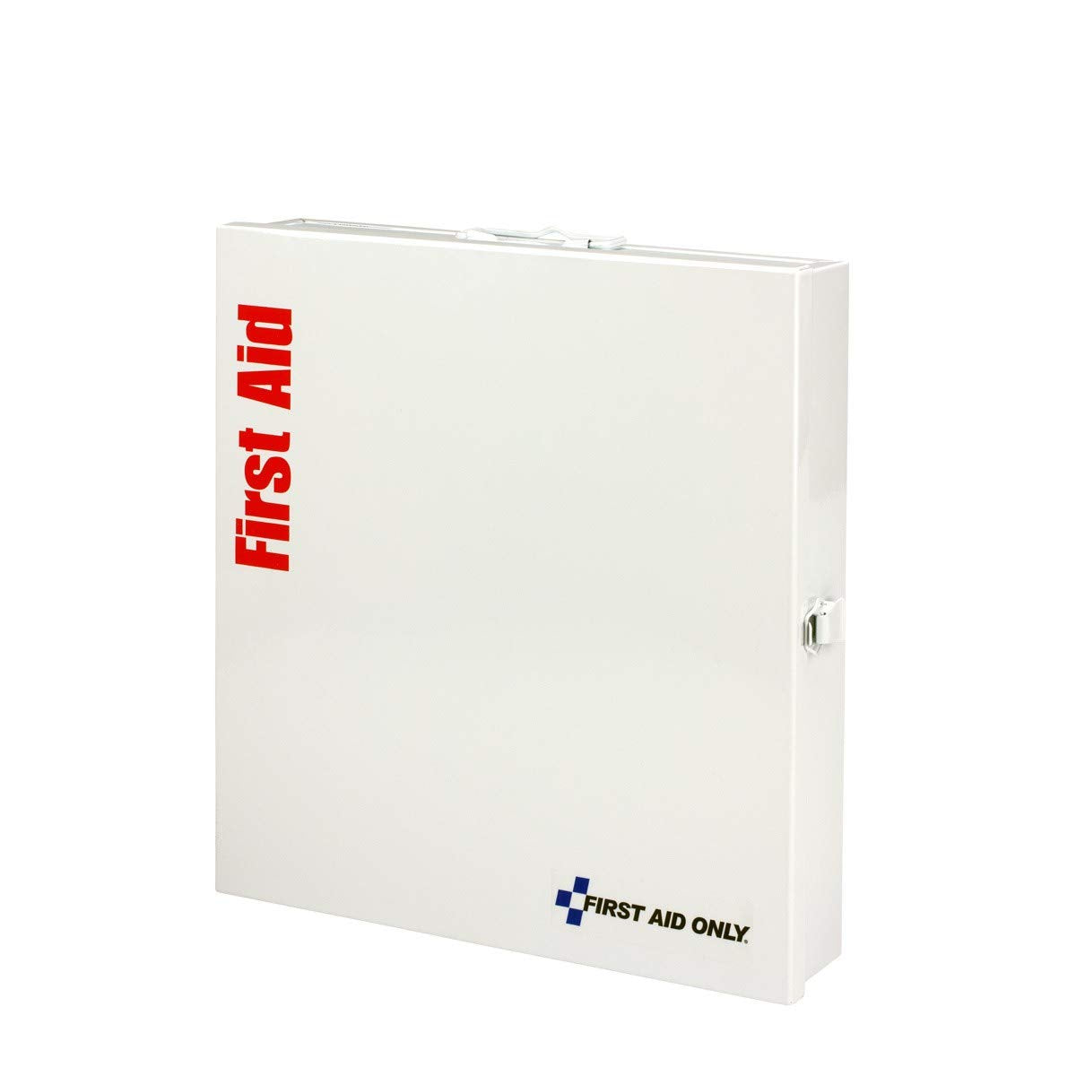 First Aid Only 746005 SmartCompliance 50-Person ANSI 2021 A and OSHA Compliant First Aid Cabinet for Restaurant Kitchen, Cafeteria, and Other Food Service Venues, Large Metal Cabinet