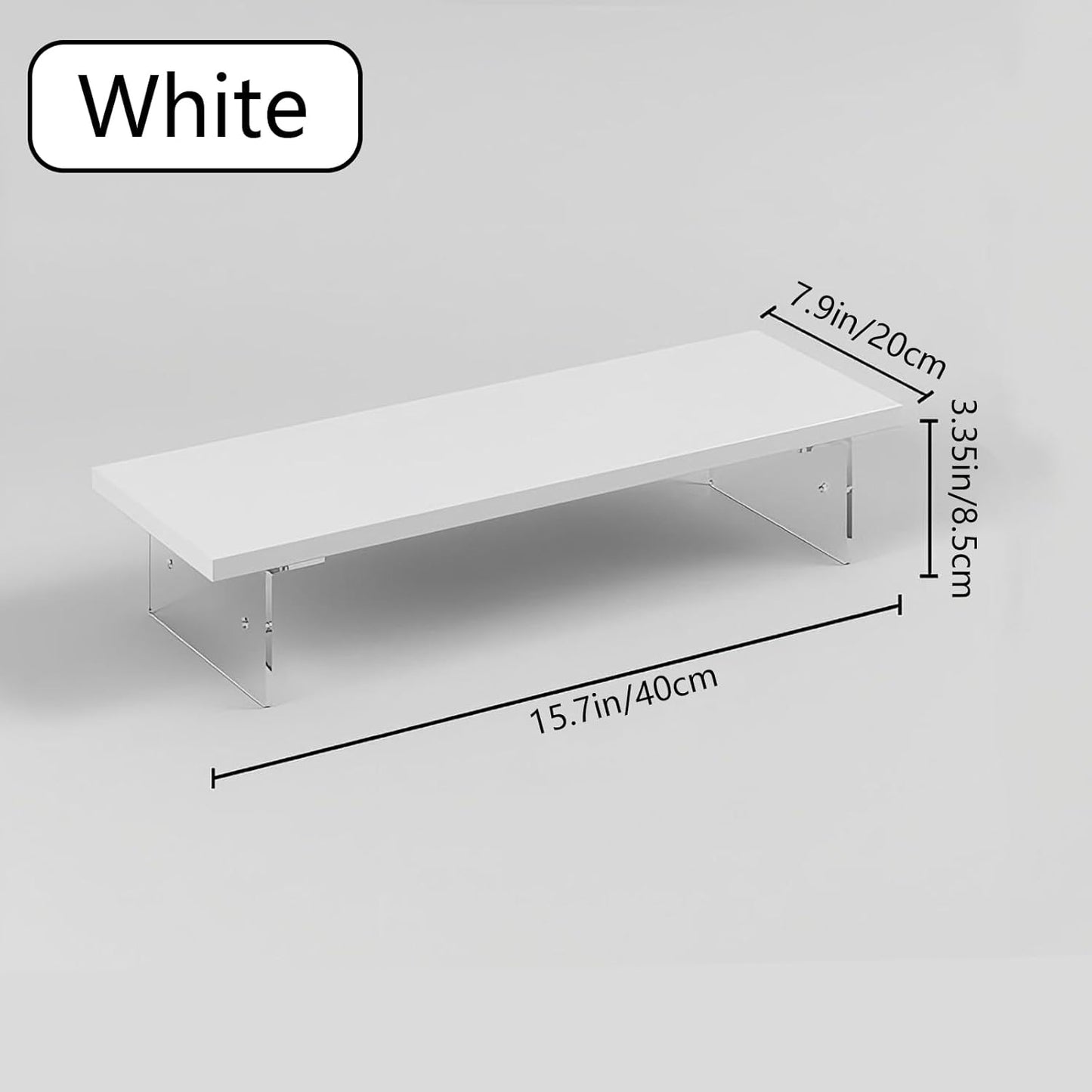 SRTFINE 2.16/3.34 Inch 2 7.8 15.7 Inch Anti-slip Monitor Stand Riser Height Adjustments Clear Acrylic Stand with Clear