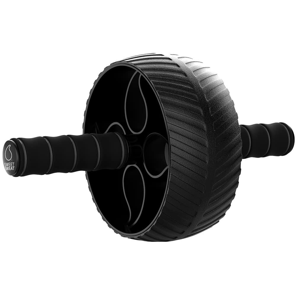 Sports Research Ab Wheel Roller with Knee Pad | Sturdy 3" Wheel for Core Workouts in The Gym or at Home