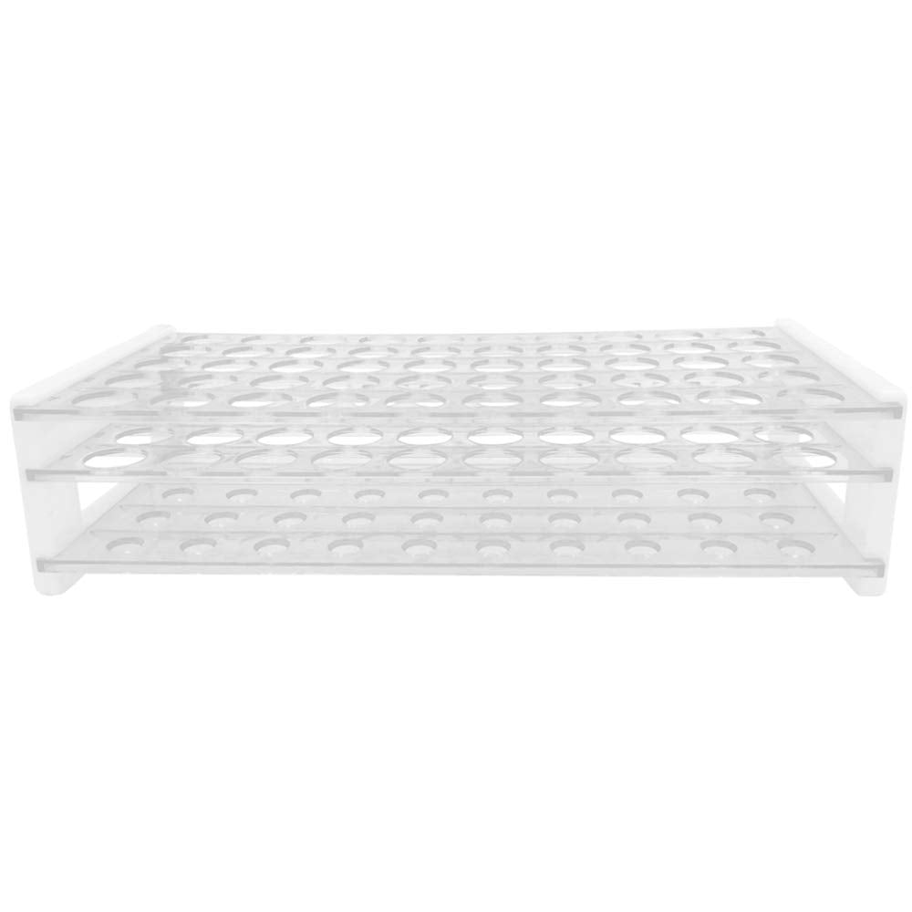 Plastic Test Tube Rack for 15/18 mm Tubes, Hole Diameter is 18.7mm, Holds 50, Detachable, Karter Scientific 208U2 (Pack of 1)