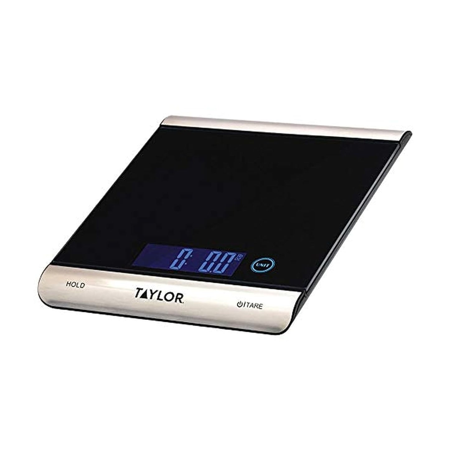 Taylor 3851 High-Capacity Digital Kitchen Scale - 33 lb Capacity, Sleek Black Design