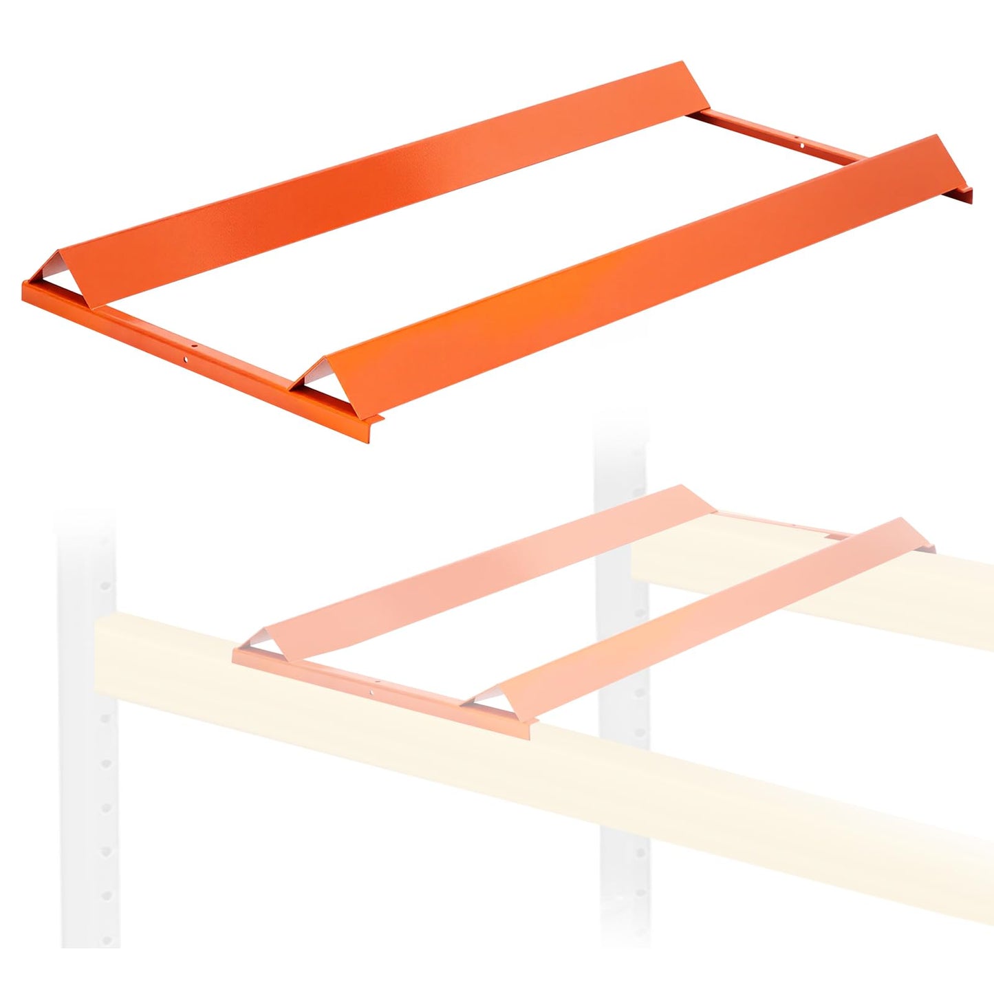 Zonon Pallet Rack Drum Cradle, 43 x 20-3/4 Inch Steel Cradle for 30 and 55 Gallon Drums, Fits 42 Inch Standard Pallet Industrial Storage Racks, Orange