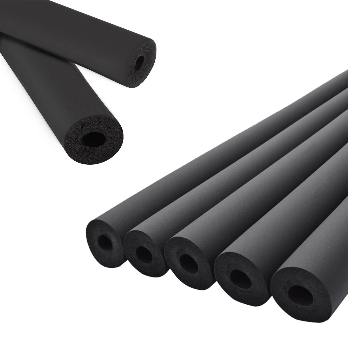 Pipe Insulation Foam Tube - 1/4" Foam Tubing for AC Unit, Guitar Stands, Exercise Machine Handle and Roof Rack, etc, 1/4"(6mm) ID 15/16"(24mm) OD - 6Ft