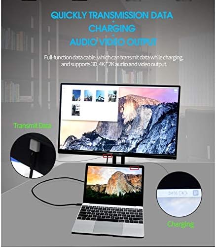 CBUS 5A 100W 6.6ft 3.2 2 10Gbps 4K/5K USBC Cable - USB C Gen Power Delivery Monitor Cable - PD Docking Stations, Hard