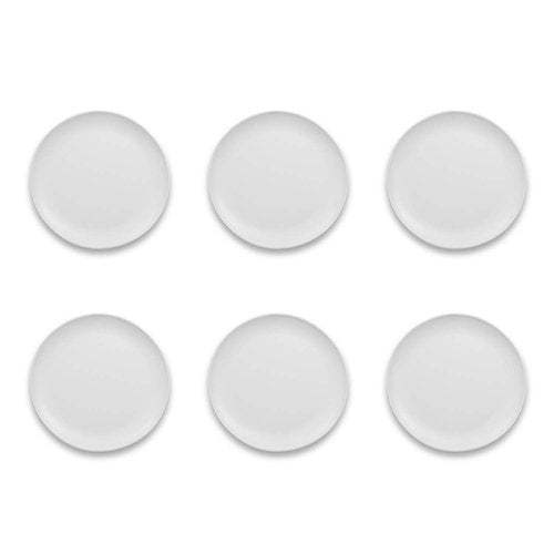 Abode Homewares Matte Craft Coupe 10.5'' Dinner Plate Durable Melamine Indoor/Outdoor, Shatter-Resistant, and Dishwasher Safe Dinnerware for Camping and Outdoor Dining - White - Set of 6
