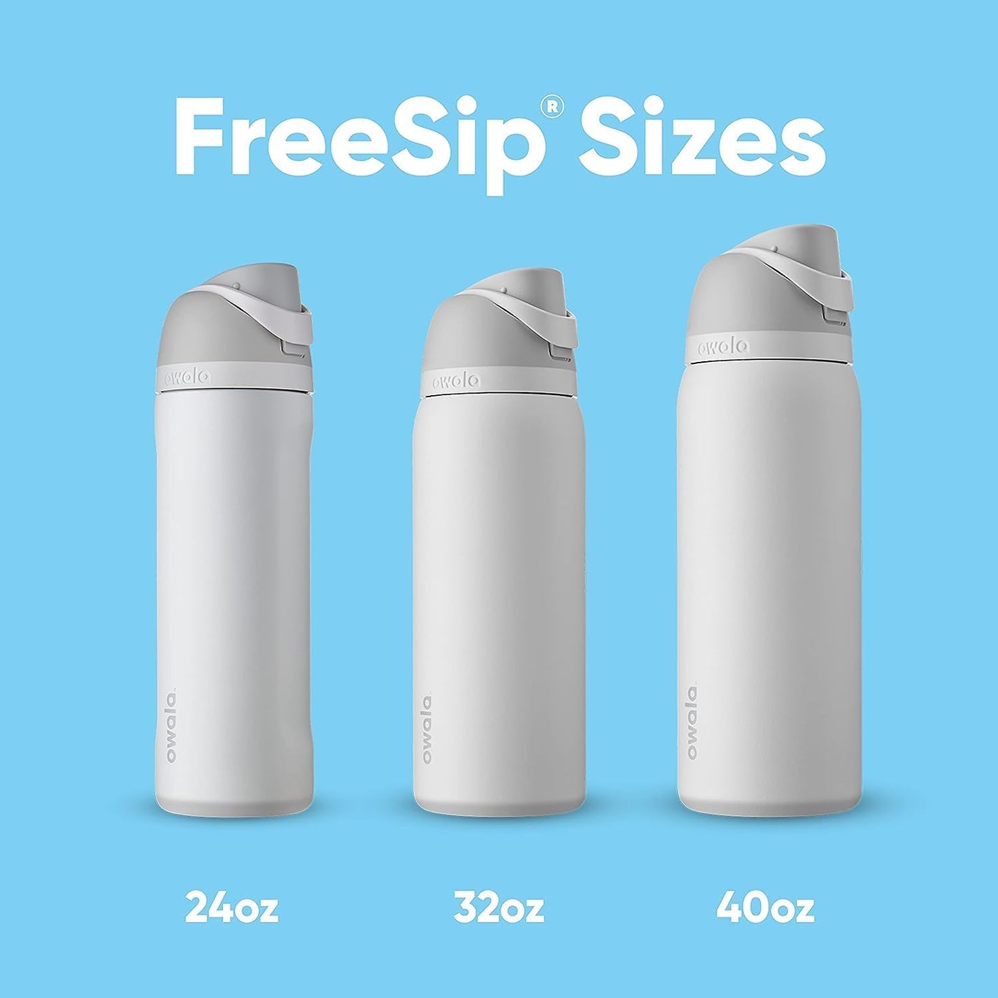 Owala FreeSip Insulated Stainless Steel Water Bottle - BPA-Free, 24 oz, Citrus Crush for Sports & Travel
