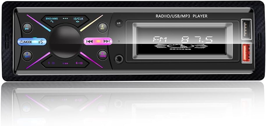 LSLYA MP3 Single Din Car Audio System with APP Control Player for Car Stereo Radio Support Bluetooth