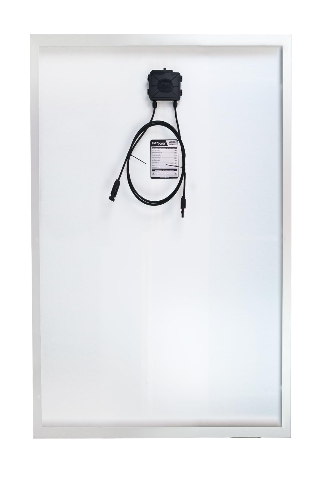 ExpertPower 100 Watt 12 Volt Monocrystalline Solar Panel, Compact Design 35.43 x 22.83 x 1.18 in, High Efficiency Module PV Power for Battery Charging Boat, Caravan, RV, Off Grid Applications