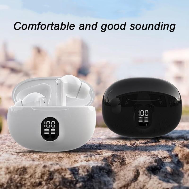 DCBCODGAL 30H IPX7 5.3 Wireless Earbuds, Bluetooth Headphones Playtime Ear Buds with LED Power Display, Waterproof