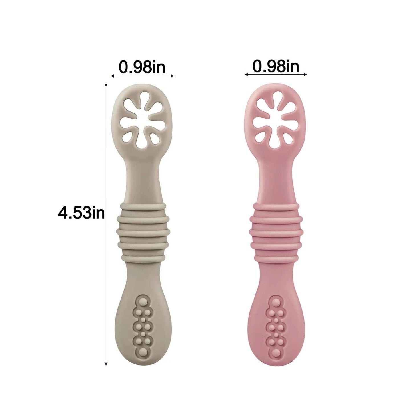 PandaEar 13 Pack Silicone Baby Feeding Spoon