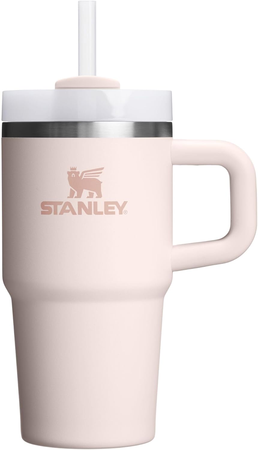 STANLEY Quencher H2.0 Tumbler - 20 oz Insulated Stainless Steel Cup with Handle & Straw | BPA-Free | Rose Quartz 2.0