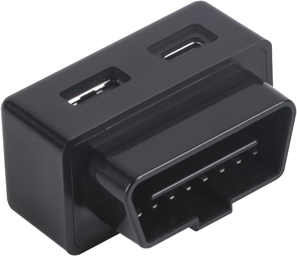 ZIWIMEGO Car OBD USB Charger Power Adapter, OBD to Type-C Female Adapter Charger for Dash Camera GPS Mobile Phones