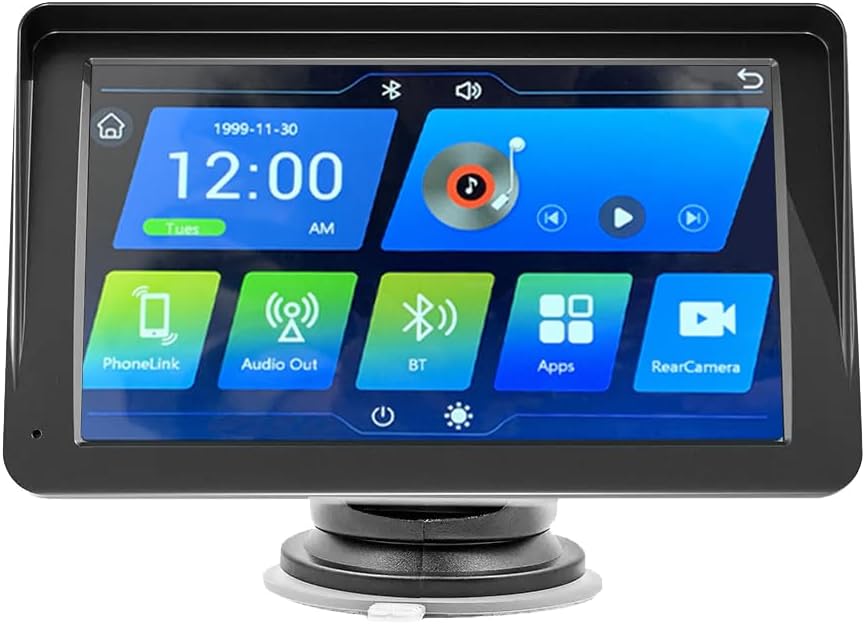 EVCONN 7'' Wireless CarPlay CarPlay Screen for Car, Apple CarPlay & Android Auto, Portable HD Touch Screen Car Stereo