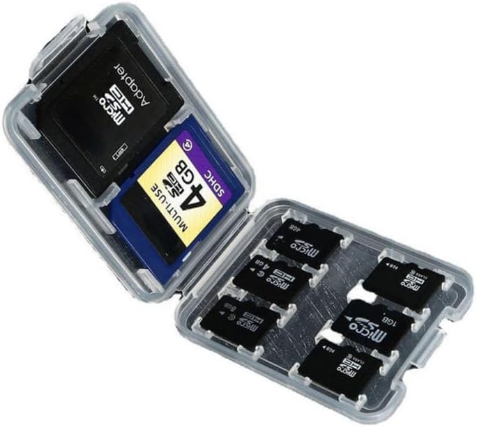 anso 8 (1 Slot Micro SD TF Memory Card Case Holder Waterproof Hard Protector Storage Box PC)