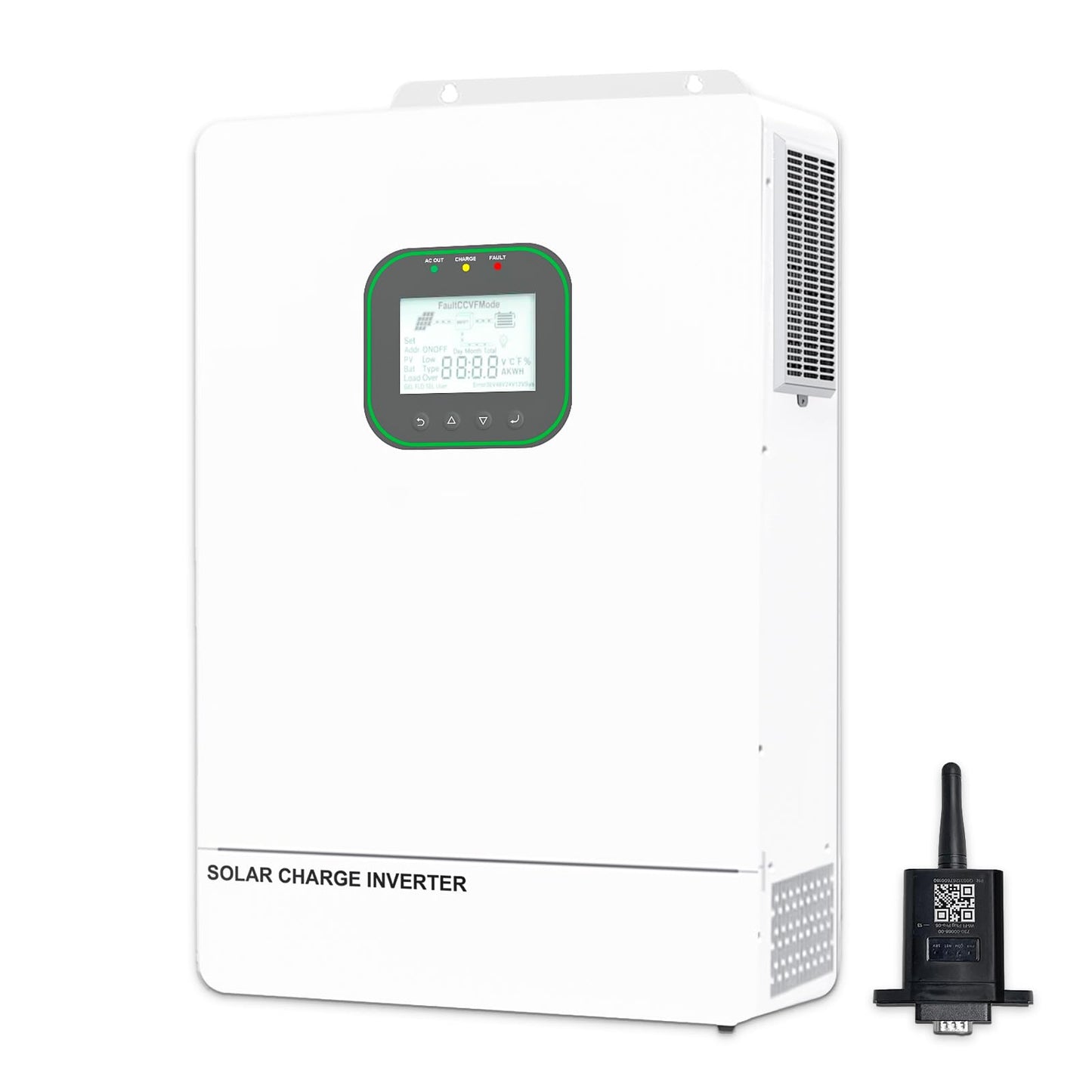 6500W All in One Solar Hybrid Inverter with WiFi, MAX .6 Parallel, Pure Sine Wave with CT Sensor, Built-in 2 MPPT Solar Charge Controller, 48V to 120V-240V with CT Sensor for Home, RVs, Lead Acid/Li