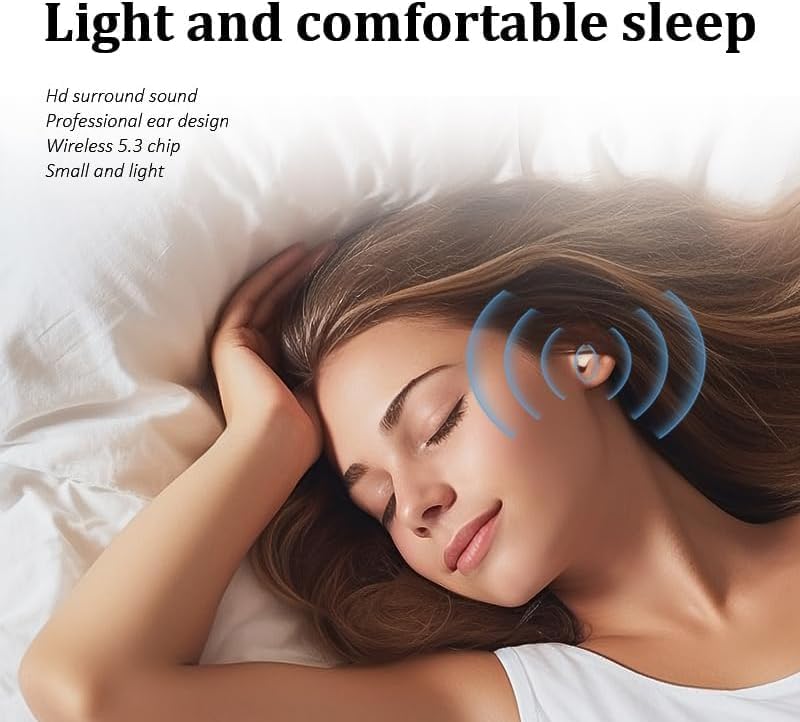 5.3 24 Mini Earbuds for Work and Sleep, Small Bluetooth Headphones, Hours Total Battery Life