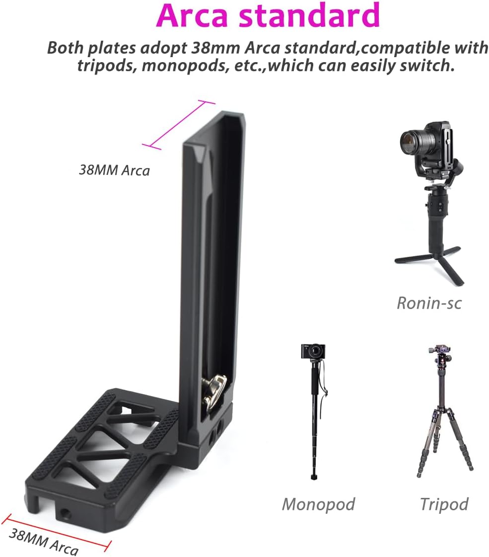 Akeipho L Bracket Vertical Mount for DJI Ronin SC, Aluminum Camera Quick Release Plate for Ronin SC Gimbal Stabilizer