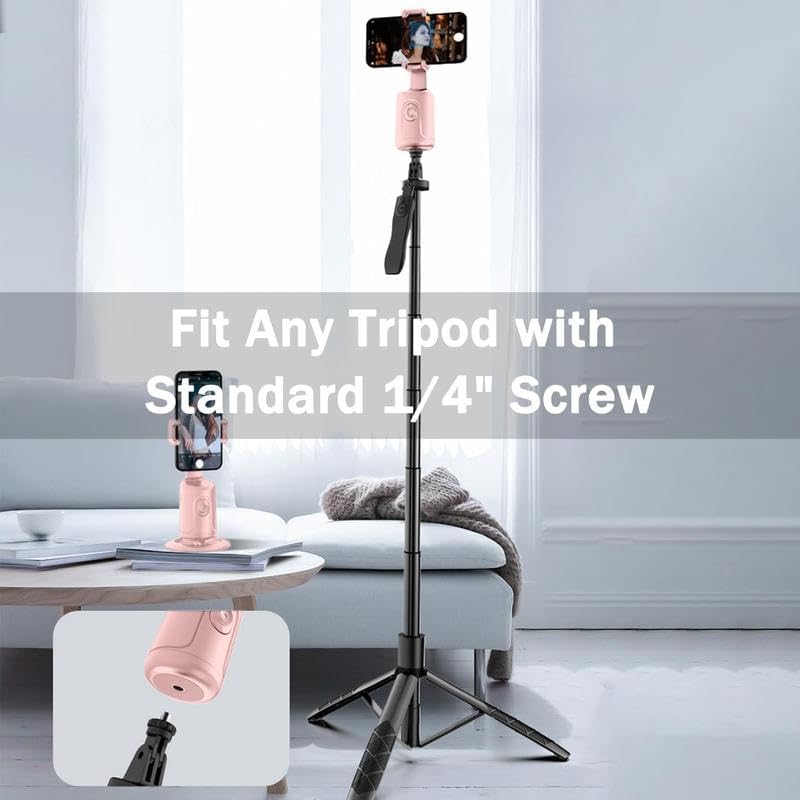 BlissVeritura 360 Auto Face Tracking Phone Holder, Auto Tracking Tripod Rotating Cell Phone Mount, Face and Body