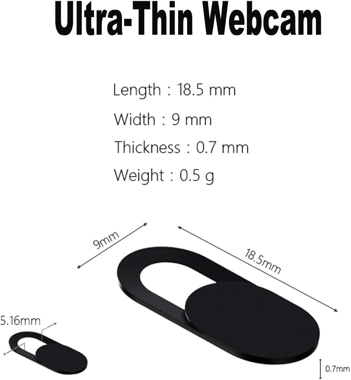 CaseHQ [12 Pack] 0.027in Laptop Camera Cover Slide, Ultra-Thin Webcam Cover Compatible