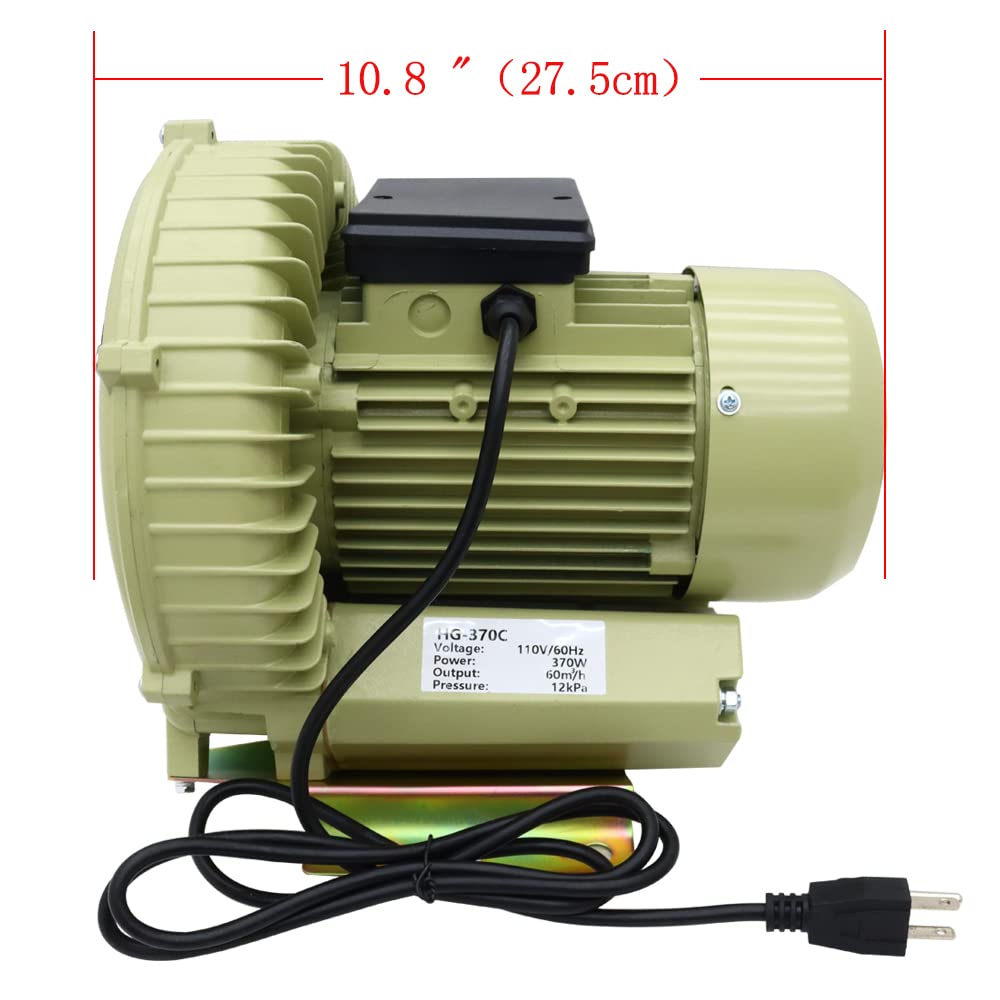 INTBUYING Industrial Aquaculture Seafood Pond Fish Tank Vortex Air Blower Pump 110V 60HZ