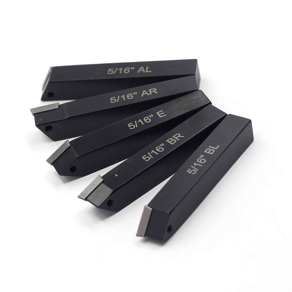 OSCARBIDE 5/16" Mini Lathe Indexable Carbide Turning Tool Holder, Metal Lathe Tools Inserts Bits with Carbide Inserts TCMT090204,5 Pieces/Set