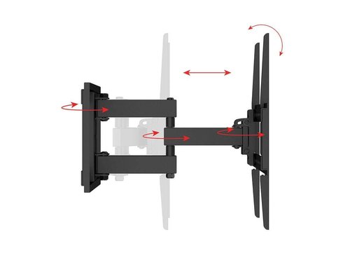 Monoprice Full-Motion Articulating TV Wall Mount Bracket - TVs Up to 70in, Up to 99lbs, VESA 600x400 - Titan Series