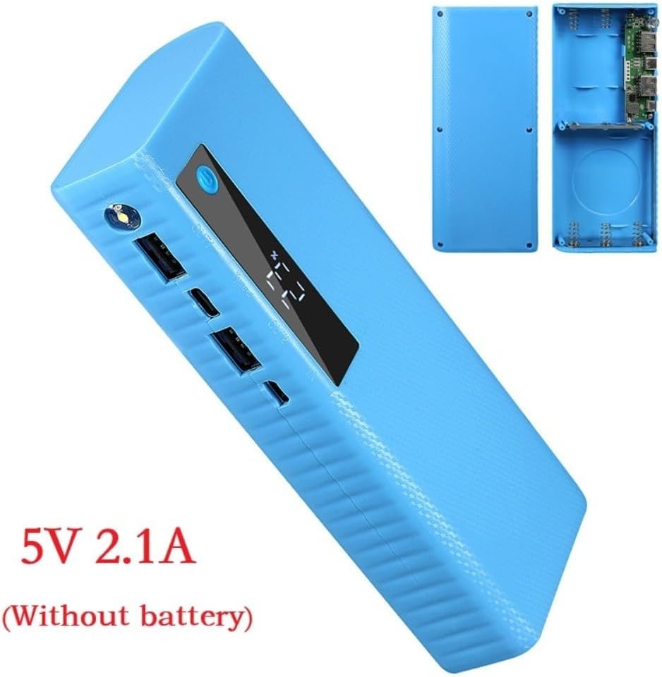 Minhe 5V 2 1A 5 21700 Power Bank Case With USB Port Output Supporting X Flat Head Batteries For DIY Battery Holder