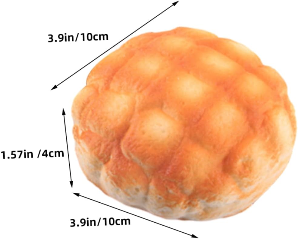 2pcs Set PU Fake Pineapple Bread Simulated Bread Props for Bakery Decor Chic Photo Prop for Kitchen and Shop