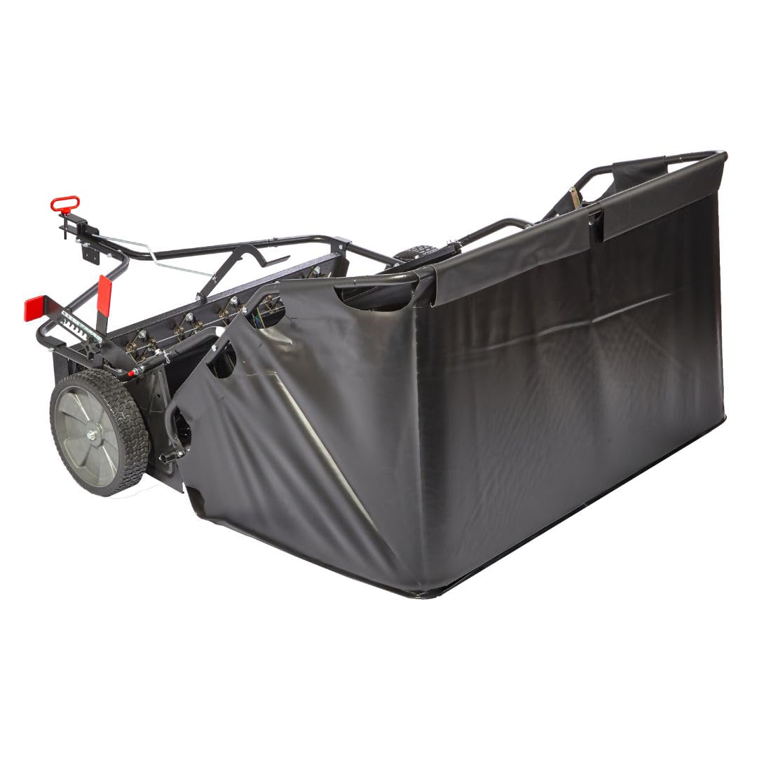 Brinly 42" Tow-Behind Combo Lawn Sweeper with Dethatcher and Hamper Windscreen