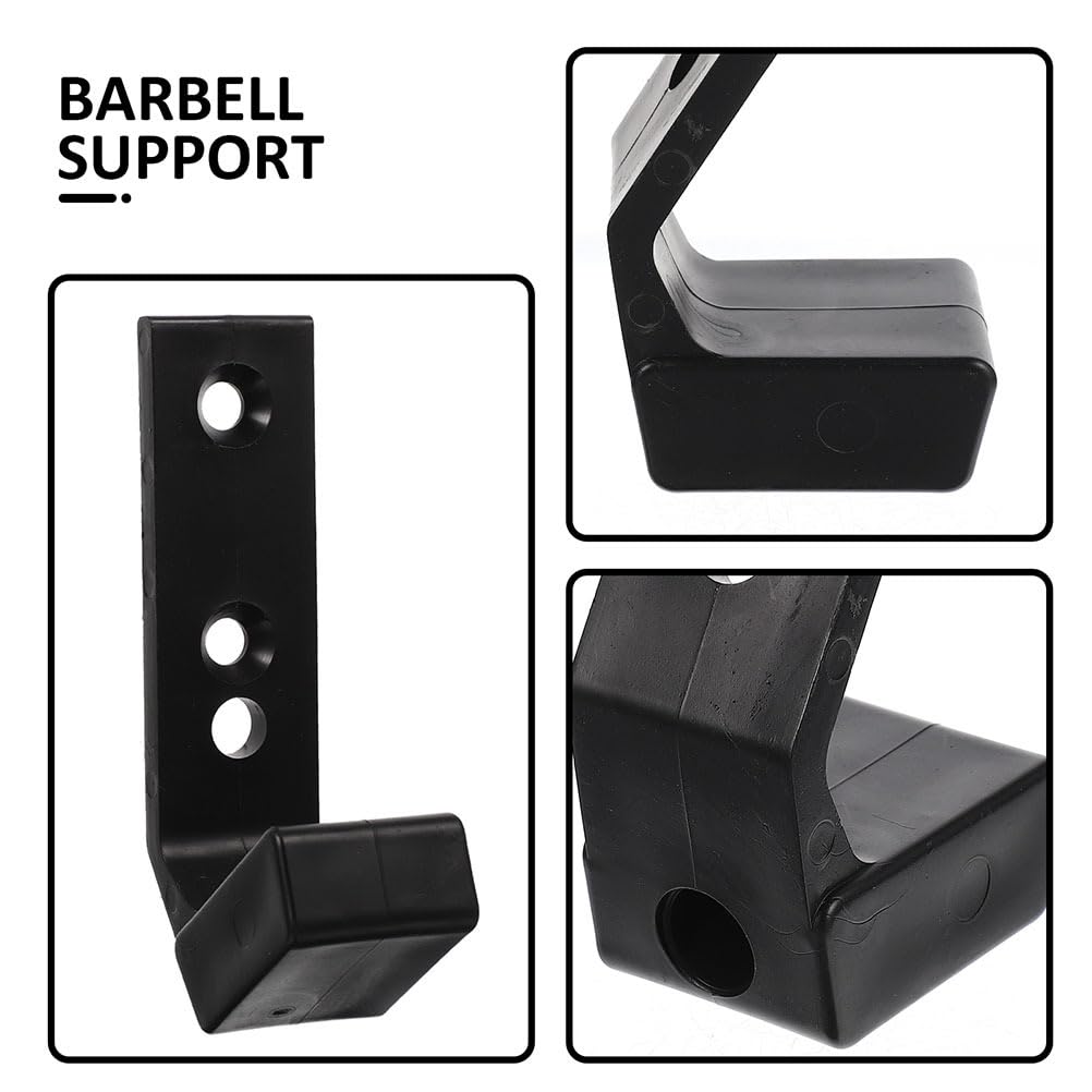 BESPORTBLE 8 Pcs Barbell Stand Hangers Hanging Frame Wall Shelf Bar Stand Rack Hooks Kettlebell Wall Mounted Barbell Rack J Barbell Wall Mount Barbell Holders Wall Barbell Rack Household