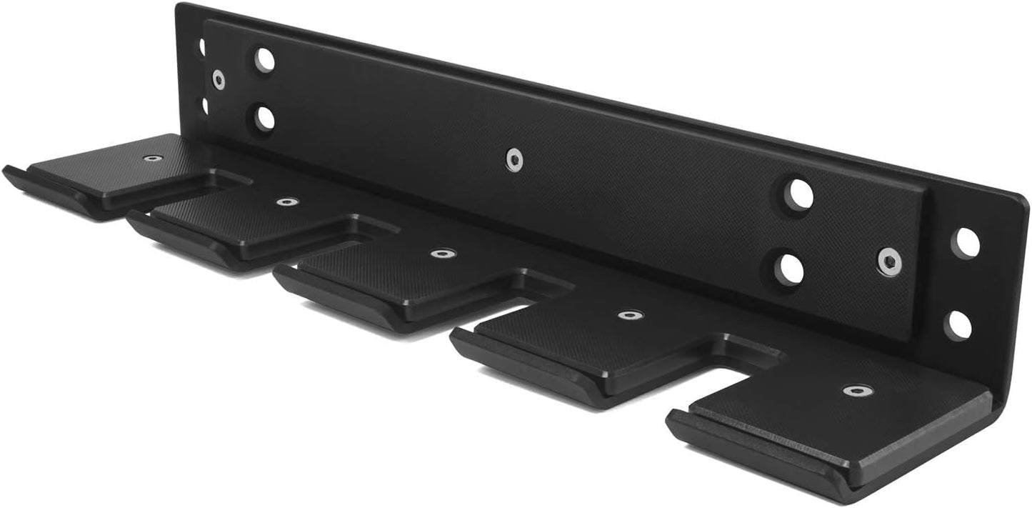 Yes4All Vertical Wall Mounted Olympic Barbell Holder, Barbell Storage Rack, Hanging Barbell Rack for Home Fitness Equipment - 4 bars