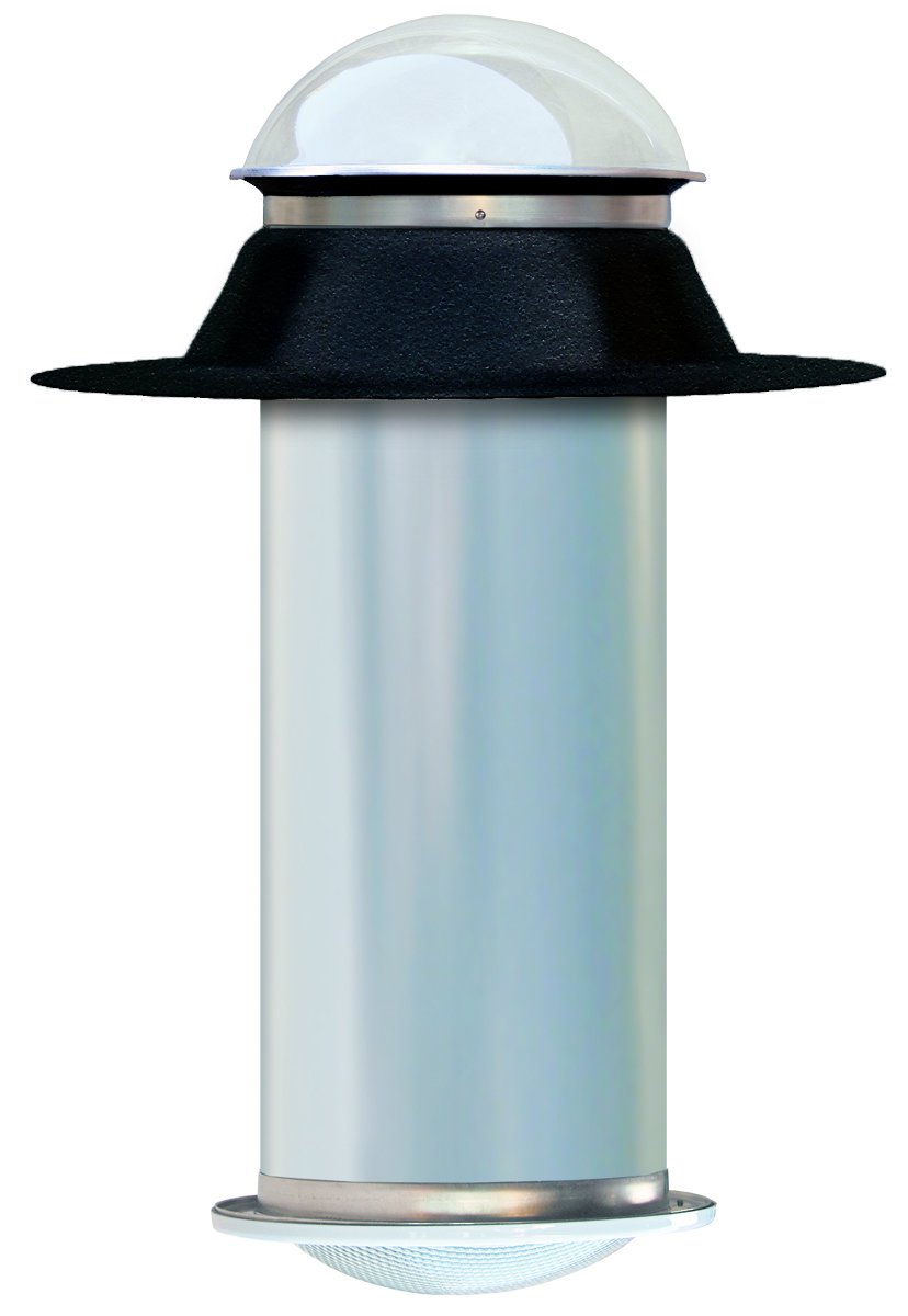 13 Inch Tubular Skylight Kit for Flat Roof with Instructions and 25 Year Warranty
