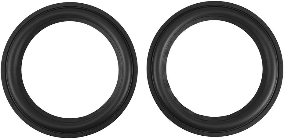 Socobeta 2pcs 8 inches Speaker Rubber Perforated Subwoofer Surround Rings Replacement Parts for Speaker Repair or DIY