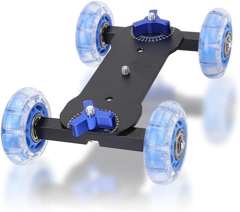 Tiiyee 10KG Camera Slider, Camera Table Dolly Slider Desktop Load Rail Roller Track Capacity Skater Car for DSLR