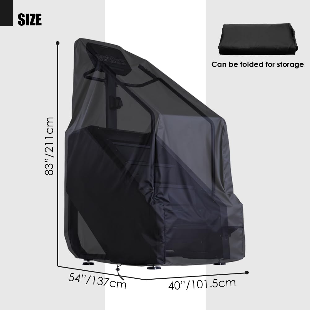 COOSOO Stair Stepper Machine Cover Waterproof Oxford Fabric Commercial Grade Stair Climber Covers with Drawstring for Home Gym (Cover Only)