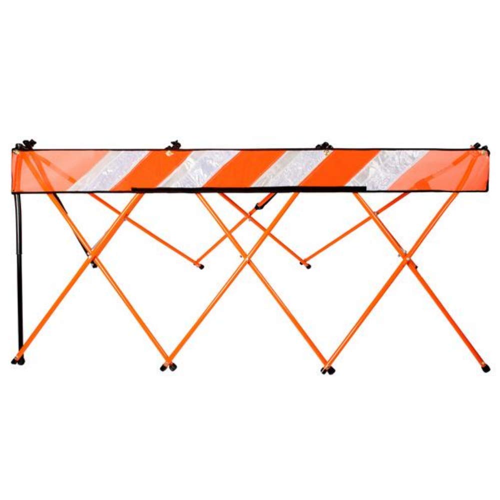 Flex-Safe - Flex-Safe Safety Barriers, Portable Expandable Barricade 7 ft Traffic Barricade Parking Barrier Folding Security Gate Scissor Gate Traffic Cones Alternative Safety Orange
