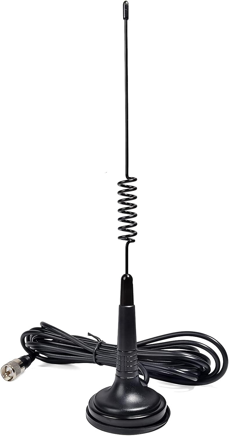 YNIBST 27MHz W/PL259 Magnetic Mount CB Antenna Connector,for Cobra Midland Uniden Radioddity President Truck Vehicle