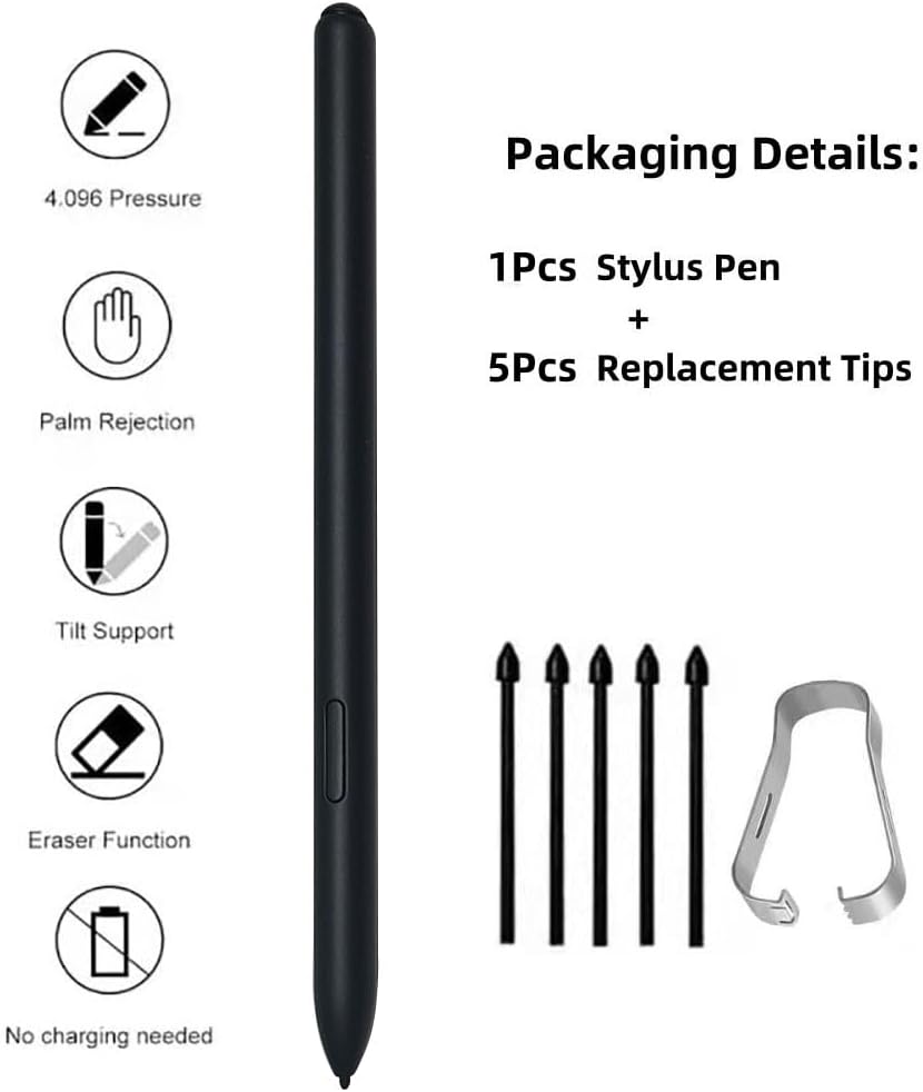 Bimahoo 2,Stylus 4096 5 EMR Stylus Compatible with Remarkable Pen with Eraser, Pressure Levels, Palm Rejection, Tilt