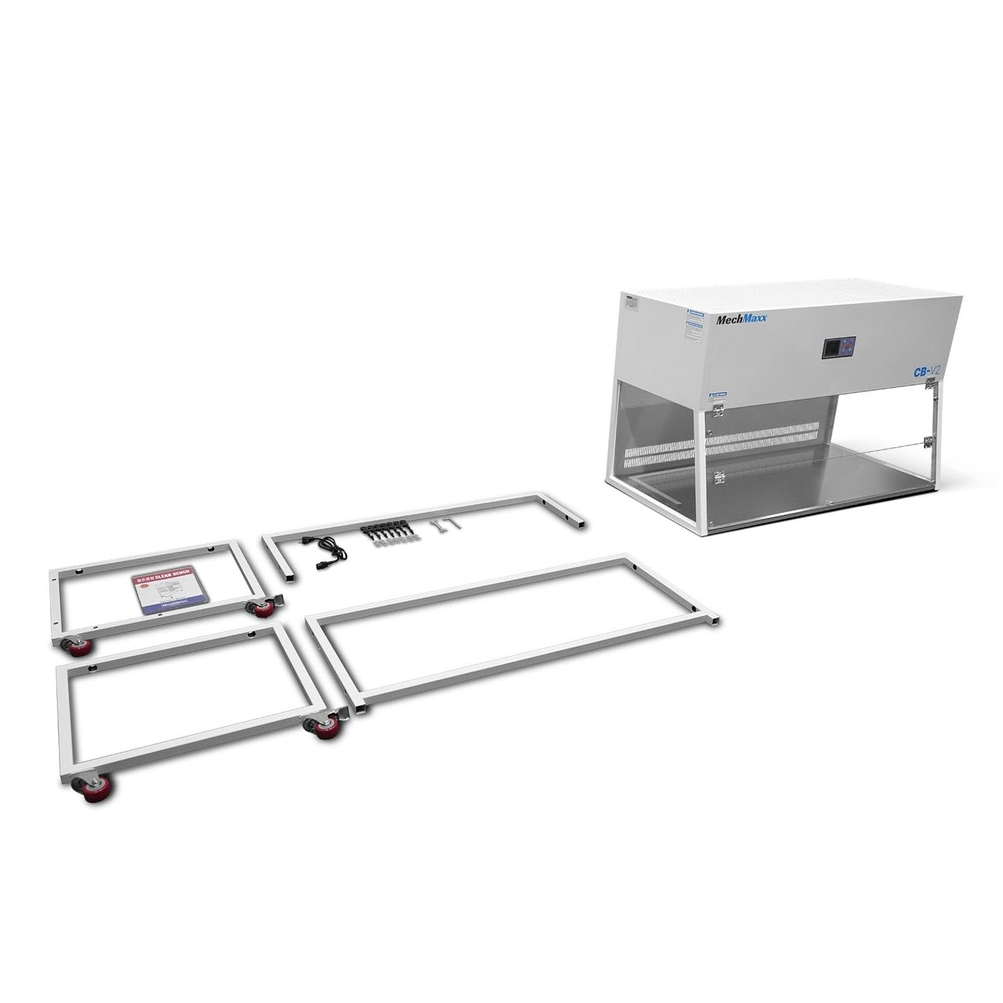 MechMaxx 53.5″ Wide CB-V2 Vertical Laminar Flow Clean Bench with HEPA Filtration & UV Sterilization | ISO Class 5, CB-V2