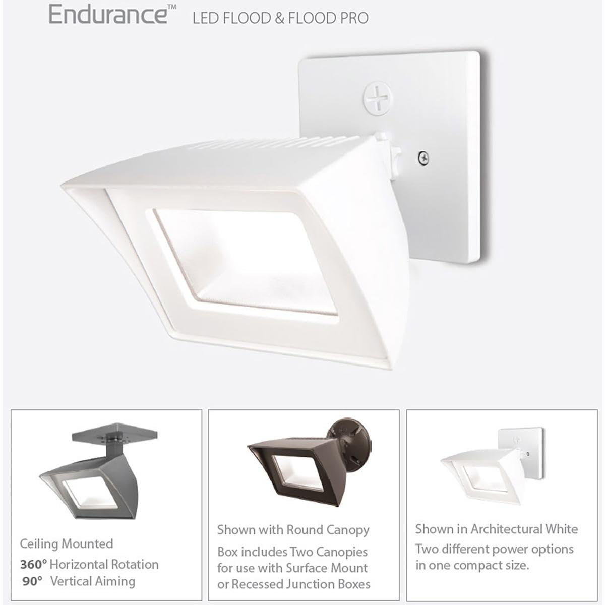 WAC Lighting, Endurance Flood PRO Energy Star 54W LED Flood Light 3500K in Black