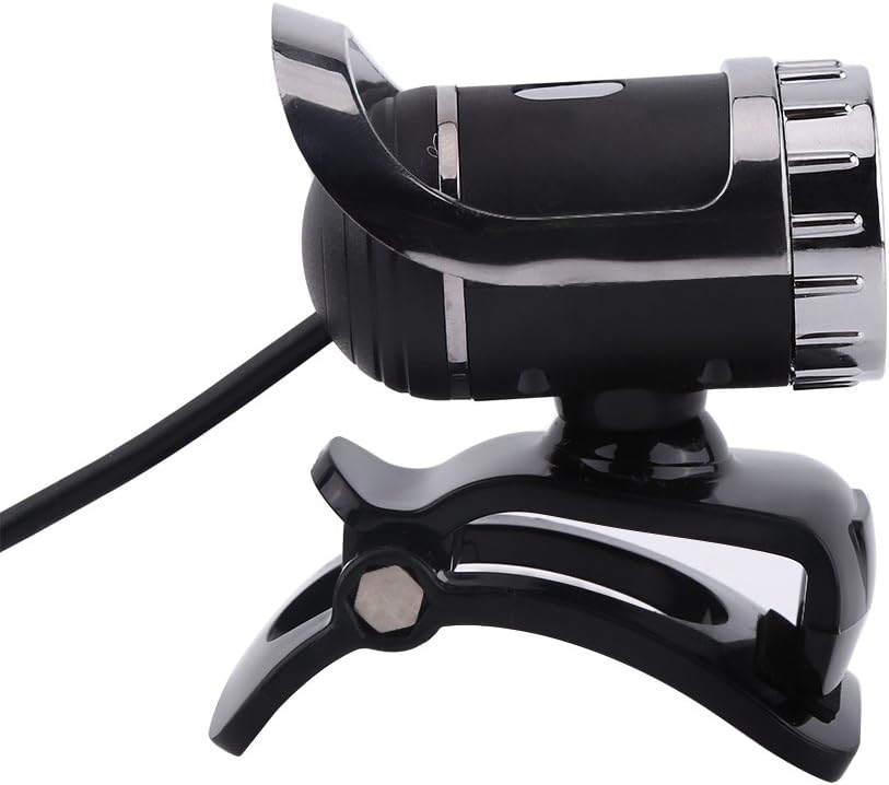 12M 360 20 Web Camera with HD Video Rotating Stand Built-in Microphone Compatible with PC and Laptop Silver Clip On USB