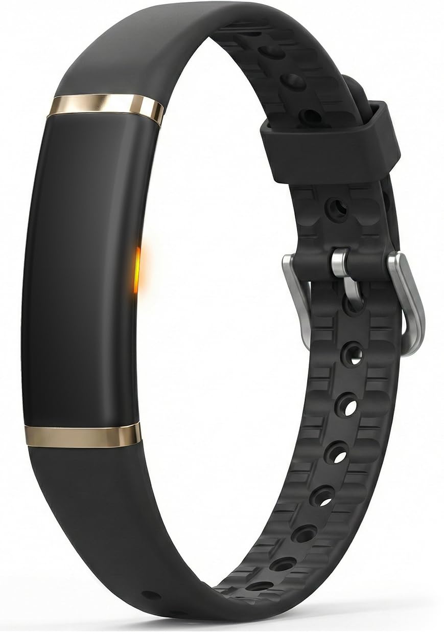 FITVII Screenless Fitness Tracker for Women Men, Health and Fitness Wearable with 24/7 Heart Rate, Blood Pressure and HRV Sleep Monitor, Subscription Free Activity Tracker for Android & iPhone