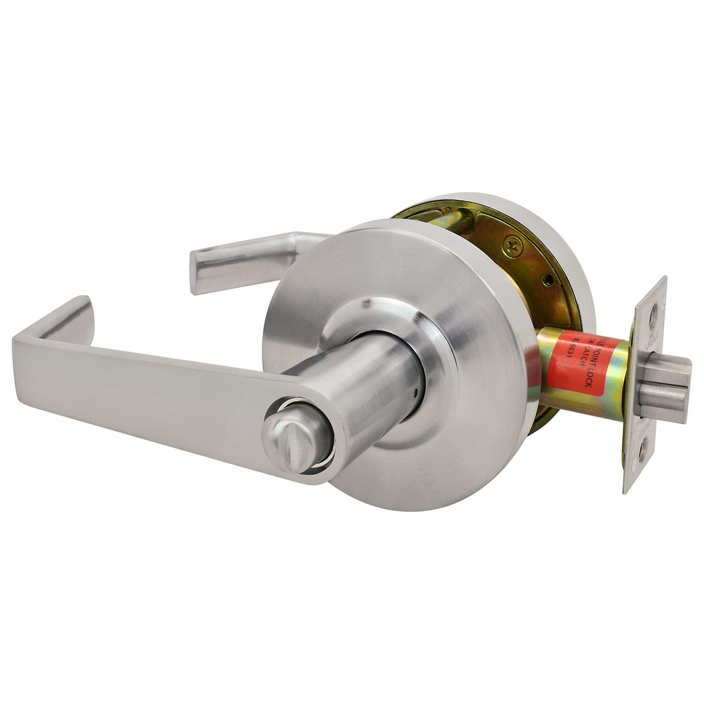 Nuk3y Azure Grade 2 Commercial Duty Cylindrical Lever Lockeset, ADA, UL Rated, Satin Chrome US26D (Entry)