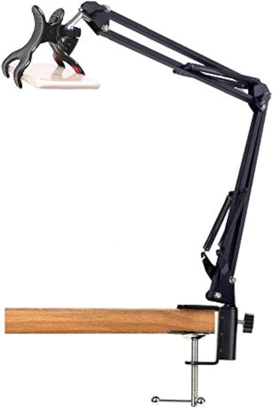 AceTaken 33'' 4-6.5'' Articulating Arm Phone Mount Stand for Baking Crafting Demo Videos/Live Streaming (Compatible