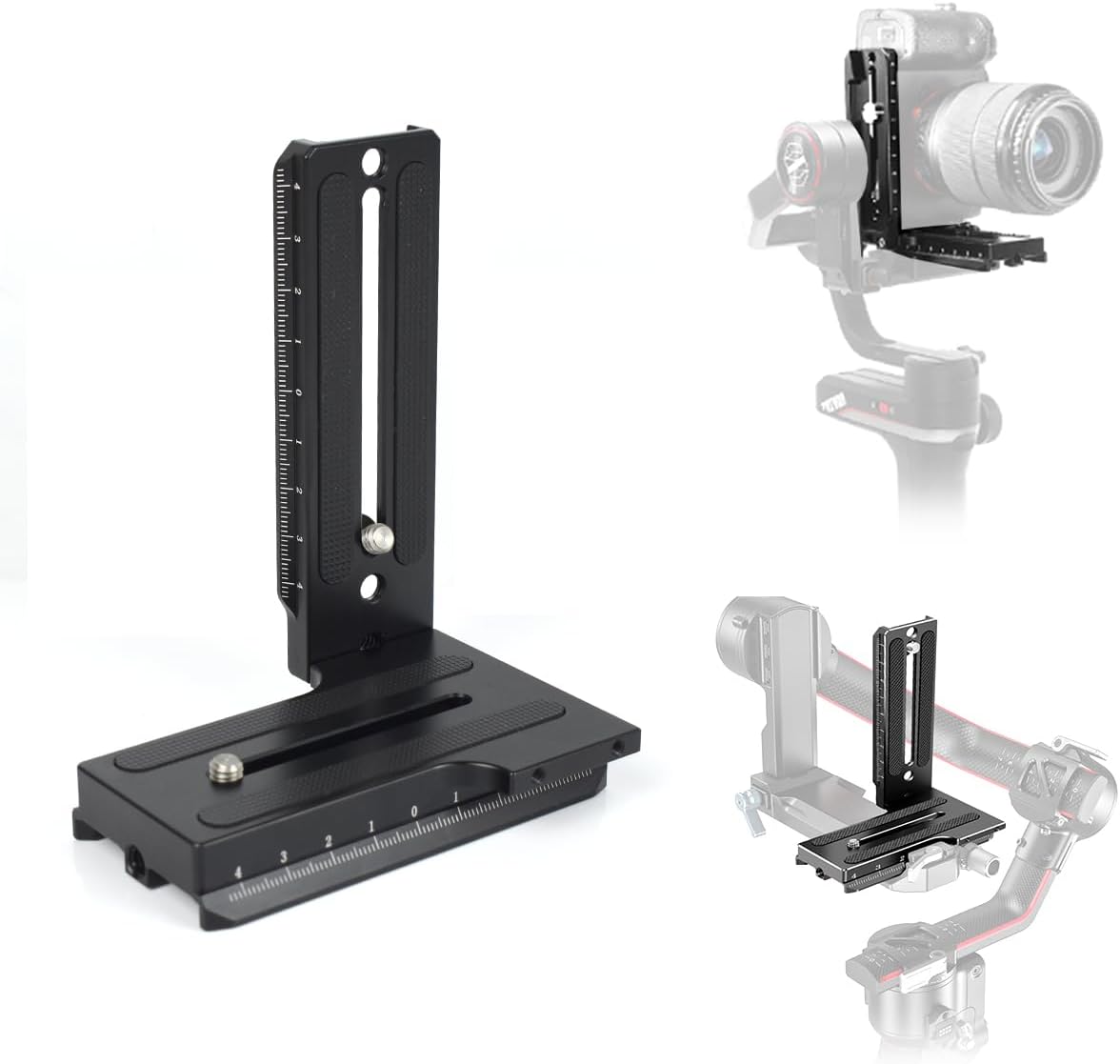 Akeipho RSC2 RS2/ RS3 L Bracket Vertical Mount Quick Release Plate for DJI Ronin / / S, Zhiyun Weebill S Gimbal, DSLR