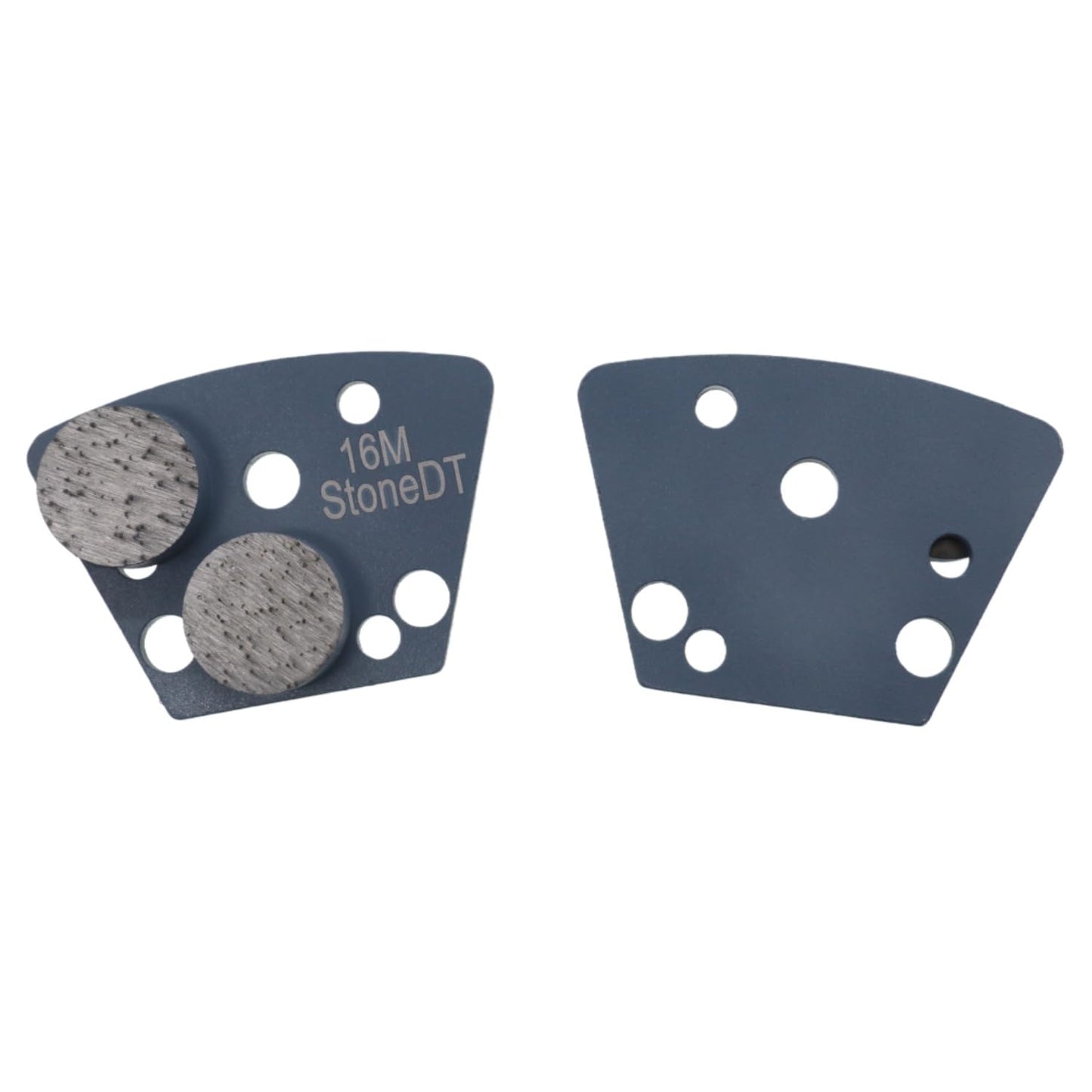Diamond Grinding Shoes, Trapezoid Concrete Grinding Disc Fit with ASL Iron Horse Floor Grinders, Double Round Segs, 16 Grit Medium Bond, Pack of 9