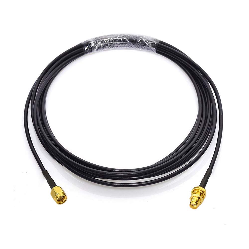 RG174 3m 10 (2-Pack) 4G BINGFU SMA Male to SMA Female Bulkhead Mount Antenna Extension Cable feet Compatible with LTE