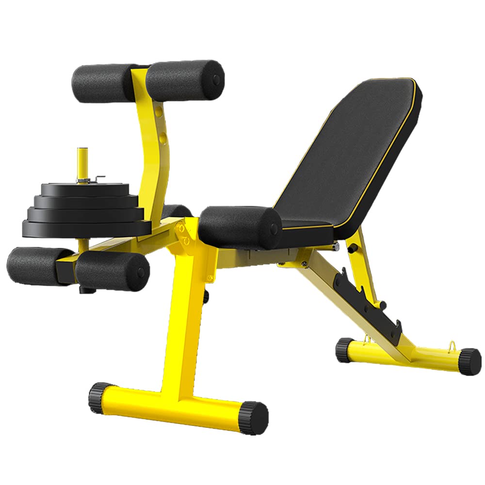 Utility Weight Bench with Leg Extension - Multi-Position Adjustable Bench for Strength Training, Dumbbell Exercise and Ab Workouts