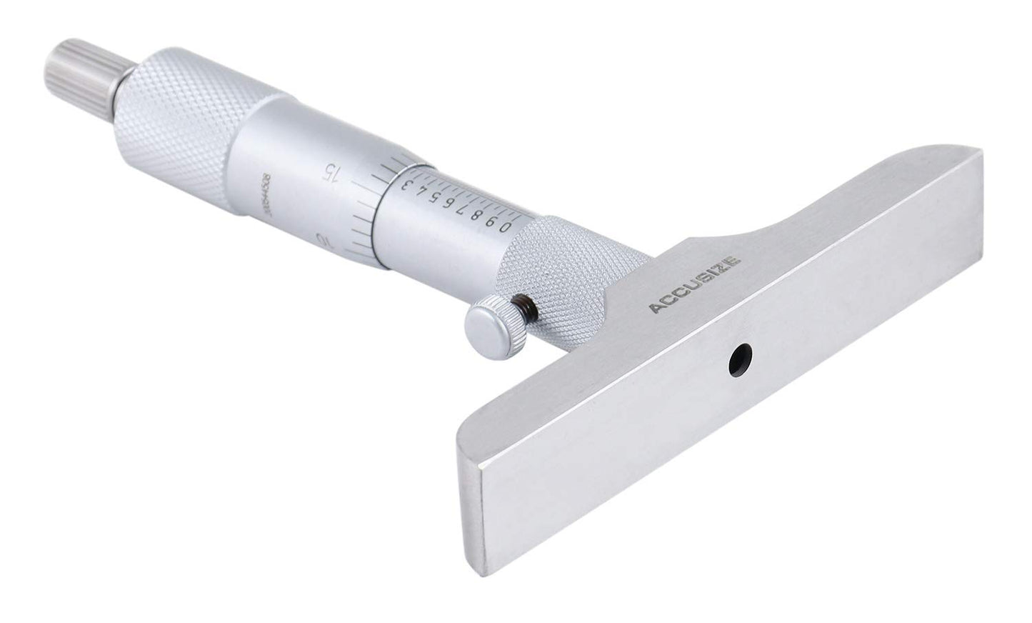 Accusize Industrial Tools 0-6'' by 4'' Base Depth Micrometer, 0.001'' Resolution, 6 Rods, 2025-4201